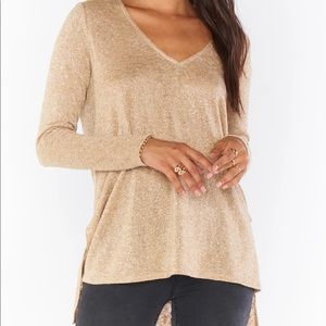 Show Me Your Mumu gold sparkle tunic